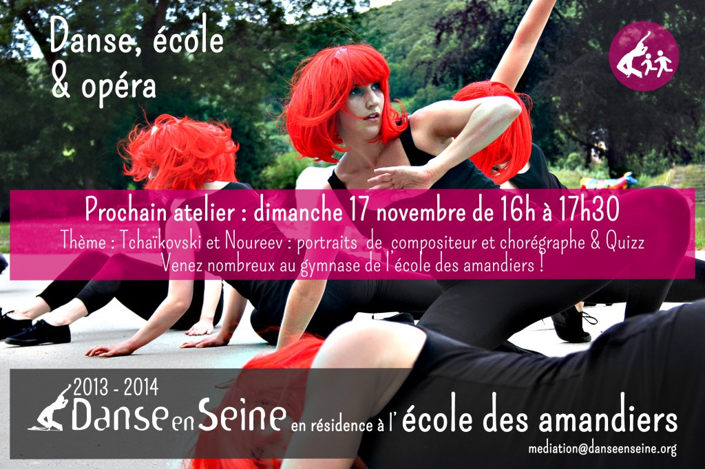 Atelier Danse en Seine à l'école des Amandiers à Paris : rendez-vous le 17 novembre !